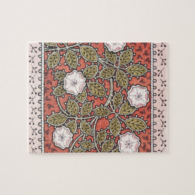 Vildros konstillustration blomma vintage pussel (Horisontell)