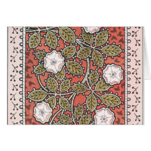 Vildros konstnärlig illustration blomma vintage hälsningskort