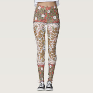 Vildros konstnärlig illustration blomma vintage leggings