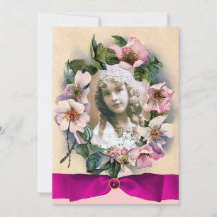 VILDROSA OCH ROSA BAND SÖT16 FOTOMALL INBJUDNINGAR