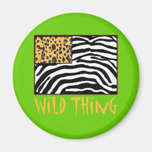 Vildsak! Kall djur tryckdesign Magnet