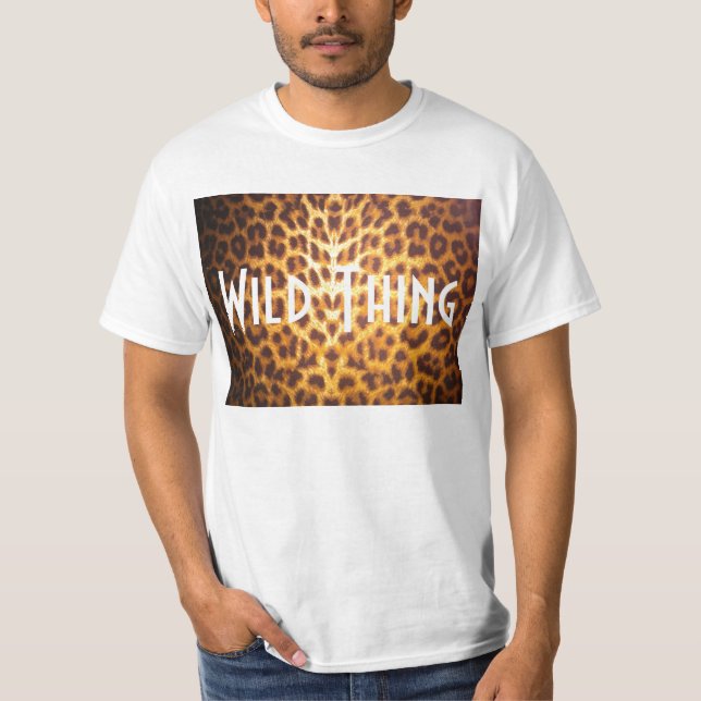 VILDSAK på Leopardtryckutslagsplats Tee Shirt (Framsida)