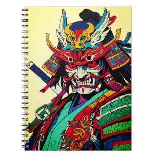 Vildsamurajkrigare – Färgrik japansk bushido Anteckningsbok
