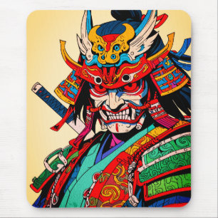 Vildsamurajkrigare – Färgrik japansk bushido Musmatta