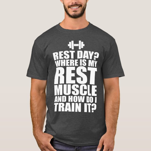 Vildsdagen? Funny Bodybulding Humor T-shirt (Framsida)