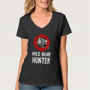 Vildsvin Jägare Rött Mål Vildsvin Grisar Vildsvin T Shirt