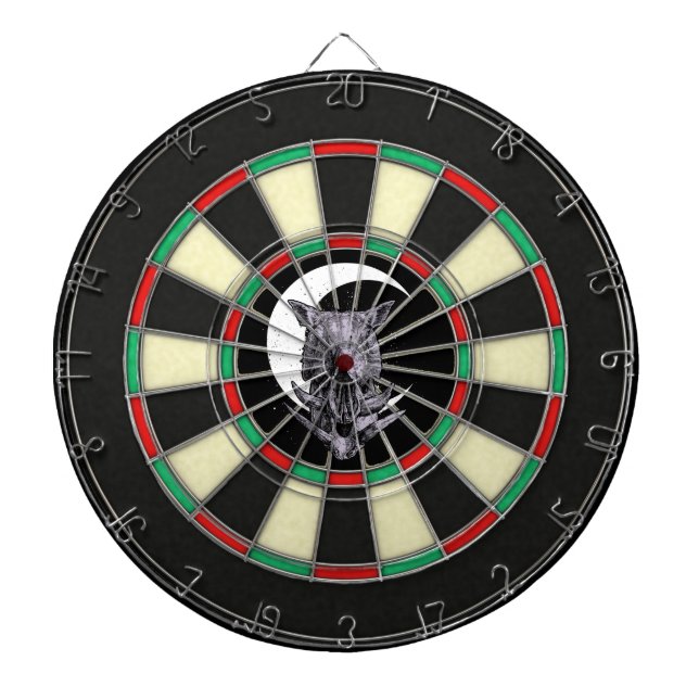 Vildsvin Jägare Vildsvin Tänder Skärare Sport Darttavla (Framsidan)