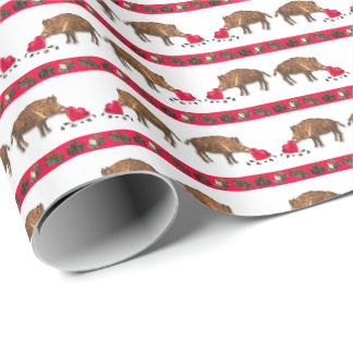 Vildsvin och Alla hjärtans dags godis Presentpapper