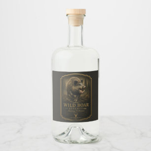 Vildsvin Spritflaskor Etikett