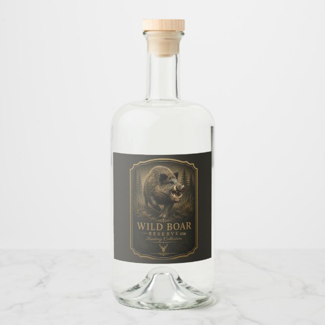 Vildsvin Spritflaskor Etikett (Framsida)