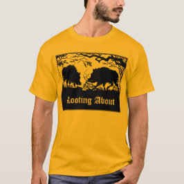 Vildsvinet som rotar gammal tysk design, beklär & tee shirt