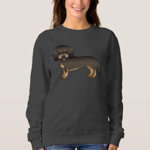 Vildsvinsrått hår Dachshund Söt Tecknad Hund T Shirt