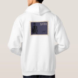Vildsvinsskelett & Stilig Man Vintage Stämpel XVII Hoodie