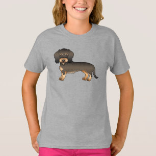 Vildsvinstråig Tax Söt Tecknad Hund T Shirt