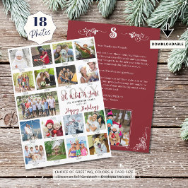 Vilja Ett År Foto Collage Undertexter År i översyn Julkort