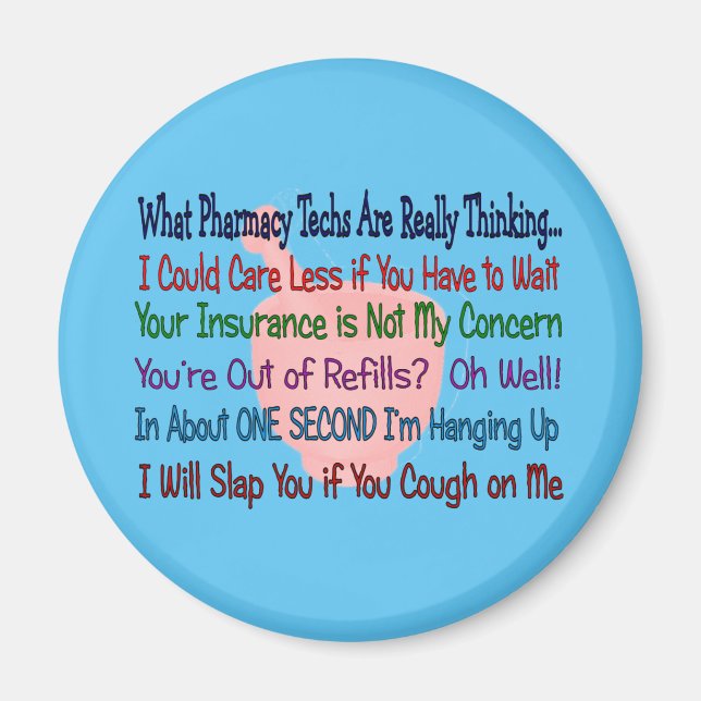 Vilka apotekstekniker ÄR VERKLIGEN TINKING? Magnet (Framsidan)