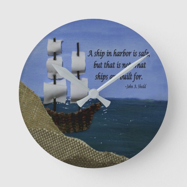 Vilka Fraktaser Byggs för Fabric Collage Round Clo Rund Klocka (Framsida)
