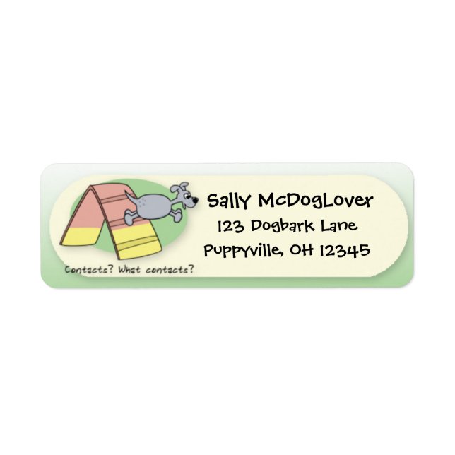 Vilka kontakter? Hund kapacitet Returadress Etikett (Framsidan)