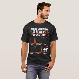 Vilken äga St Bernard hund ser den lika roliga T Shirt