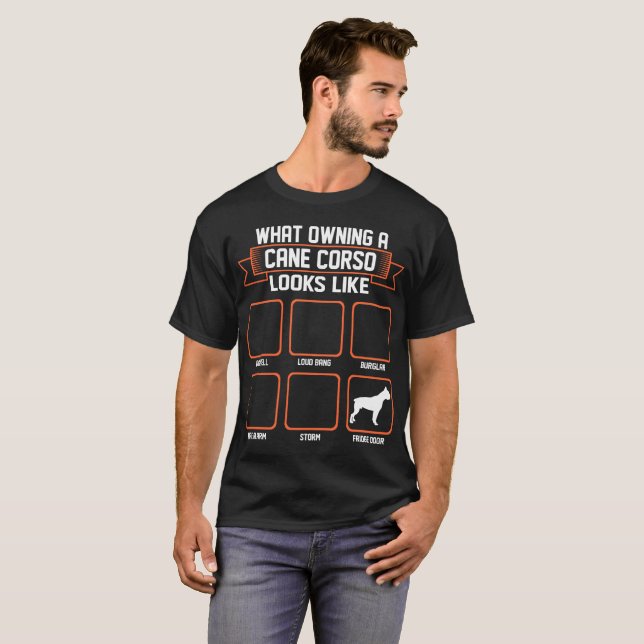 Vilken ägandekäppCorso hund ser den lika roliga T Shirt (Hel framsida)