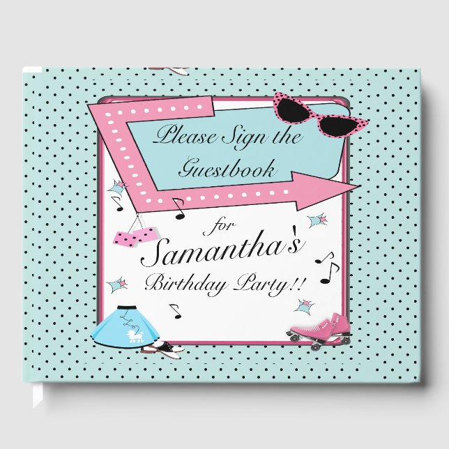 Vilken ålder som helst, 1950 års Retro Birthday Gu Gästböcker (Framsida)