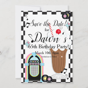 Vilken ålder som helst, 1950 års Retro Birthday Spara Datumet