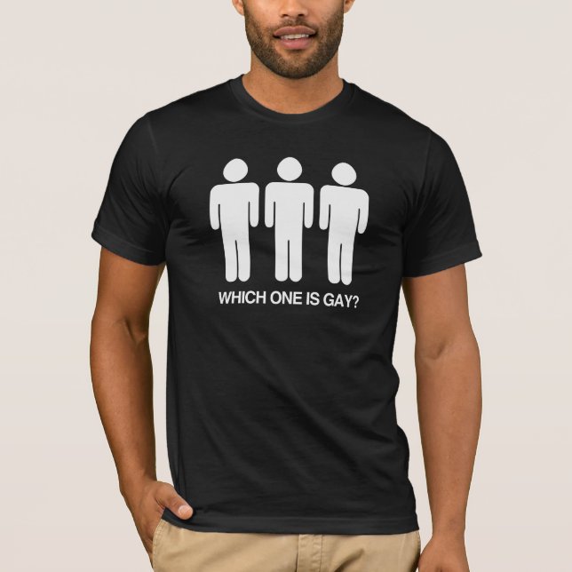 VILKEN ÄR GAY - VIT -.png Tee Shirt (Framsida)