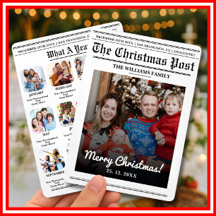 Vilken Årsöversyn Jul Tidning Julkort