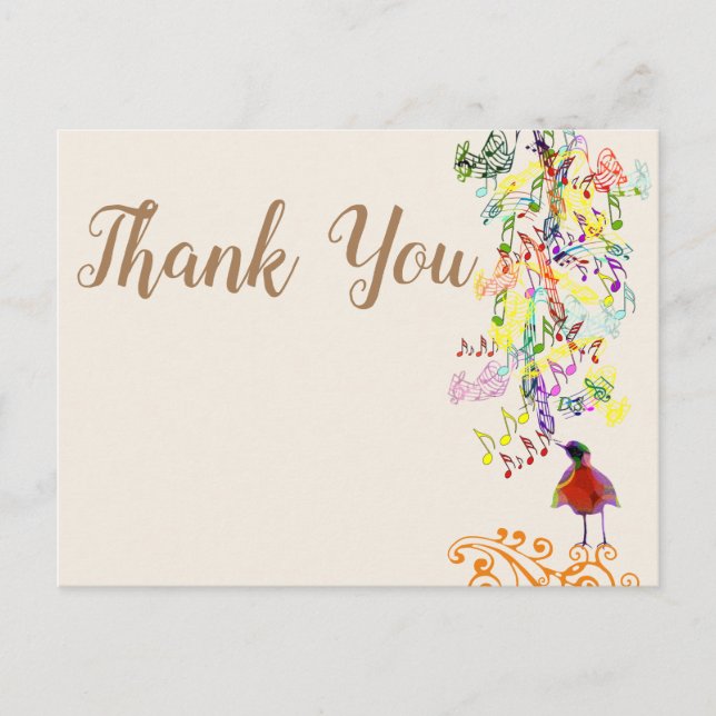 Vilken bakgrund Färg en liten fågel sa till mig så Vykort (Framsida)