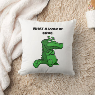 Vilken belastning av Croc Funny Alligator-Tecknad Kudde