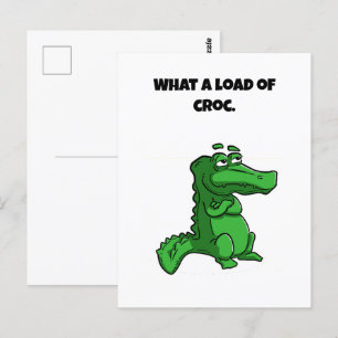 Vilken belastning av Croc Funny Alligator-Tecknad Vykort