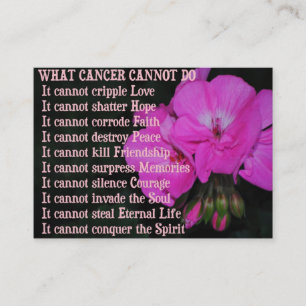 Vilken cancer inte kan göra den rosa visitkort