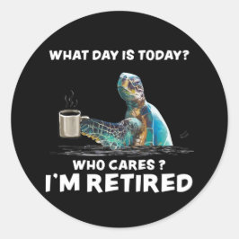 Vilken dag är det i dag med kaffe som bär runt klistermärke