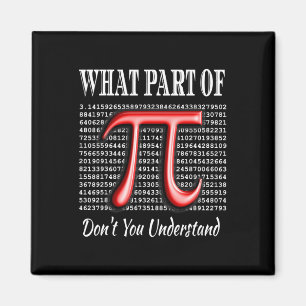 Vilken del av begriper du inte Gift Math Pi Day? Magnet