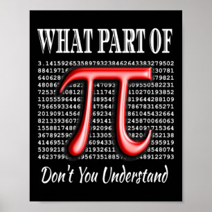 Vilken del av begriper du inte Gift Math Pi Day? Poster