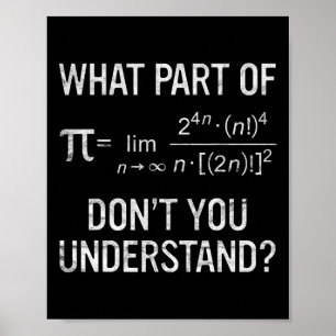 Vilken del av begriper du inte matekvationen Pi? Poster