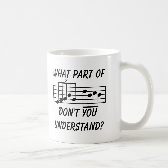 Vilken del av det musikaliska beteckningssystemet kaffemugg (Höger)