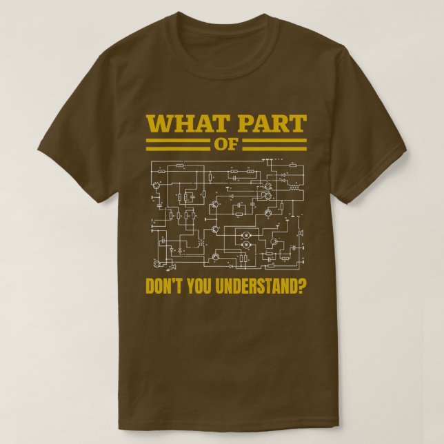 Vilken del av Dont du förstår Ley Electrician T Shirt (Design framsida)