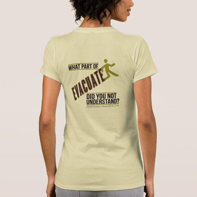 Vilken del av Evacuate Akut Manager T-Shirt (Baksida)
