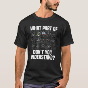 Vilken del av flygplanets pilotinstrument gör du i t shirt