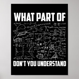 Vilken Del av Förstår Du Inte Matematiklärare Poster