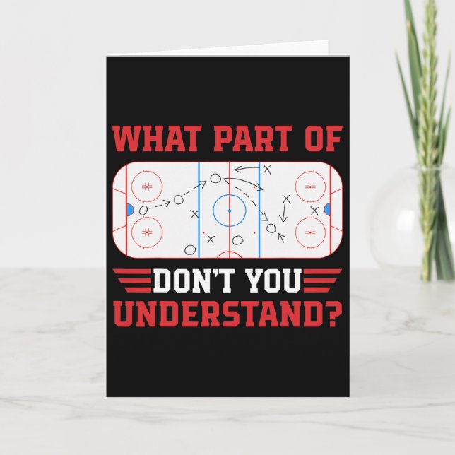 Vilken Del av Förstår Du Inte Rolig Ishockey Kort (Framsida)