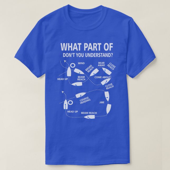 Vilken del av förstår du inte segelseglaren W? T Shirt (Design framsida)