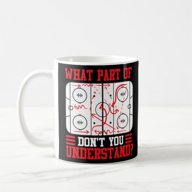 Vilken del av Hockey du inte förstår Hockey Pl Kaffemugg (Vänster)