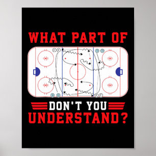 Vilken del av Hockey du inte förstår Hockey Pl Poster