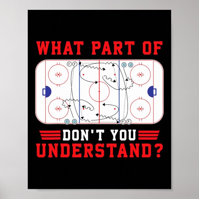 Vilken del av Hockey du inte förstår Hockey Pl Poster (Framsidan)