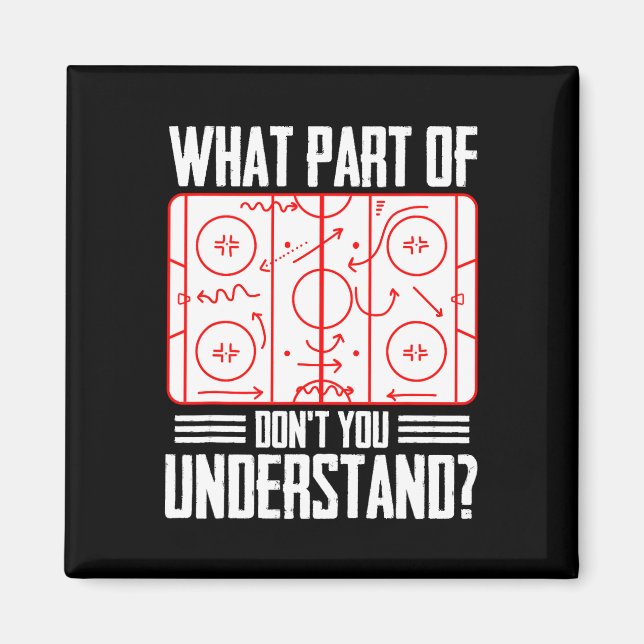 Vilken del av hockey förstår du inte Ishockey Magnet (Framsidan)