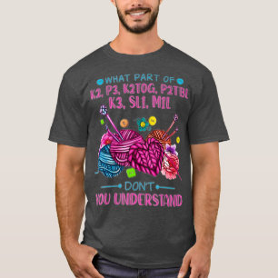 Vilken del av K2 P3 K2TOG P2Tbl K3 SL1 M1L T Shirt