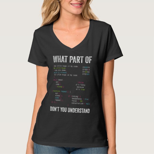 Vilken del av kan du inte förstå datorvetenskapen? t shirt (Framsida)