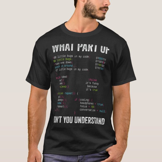 Vilken del av kan du inte förstå datorvetenskapen? t shirt (Framsida)